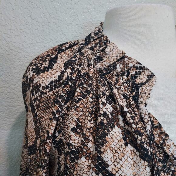 Figue Snake Print Tunic Blouse Size Medium - Picture 10 of 14